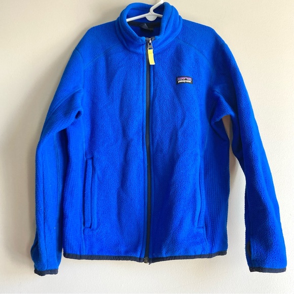 Patagonia Other - Patagonia kids blue full zip fleece jacket medium 10 radiant flux thumbholes